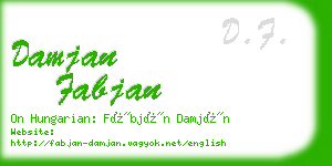 damjan fabjan business card